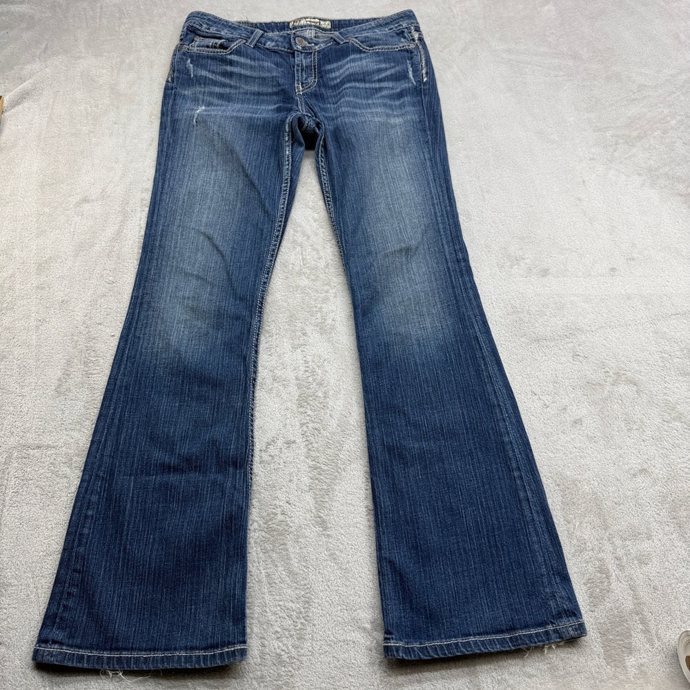 BKE Sabrina Bootcut Jeans Women's 28x31.5 Distressed Low Rise Y2K Western Boho